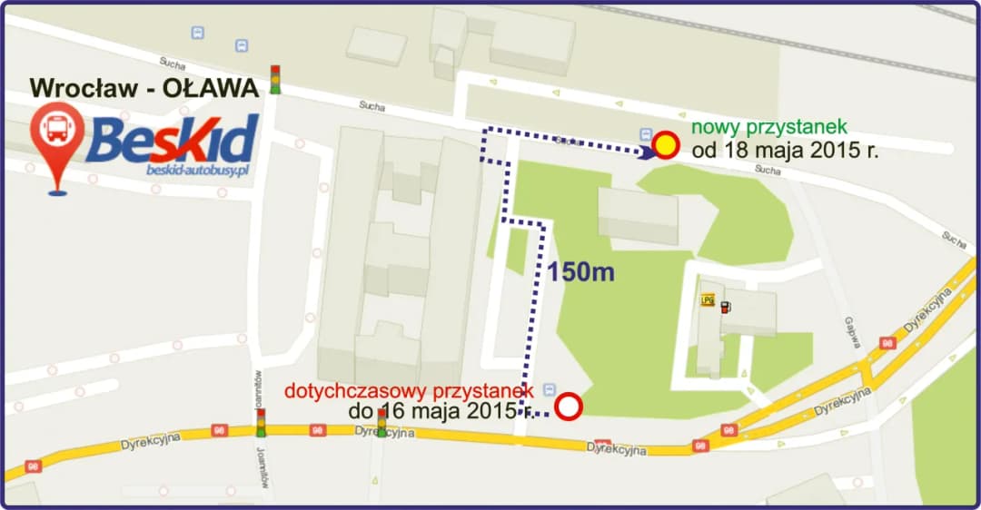 Gdzie zatrzymują się autobusy Beskid w Wrocławiu na Powstańców?