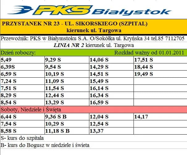 Rozkład jazdy Voyager Sokółka Białystok - Sprawdź aktualne godziny odjazdów
