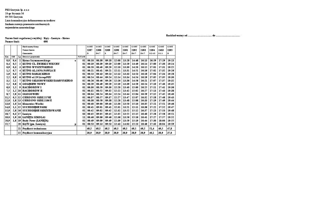 Rozkład jazdy PKS Pniewy – sprawdź godziny odjazdów i trasy
