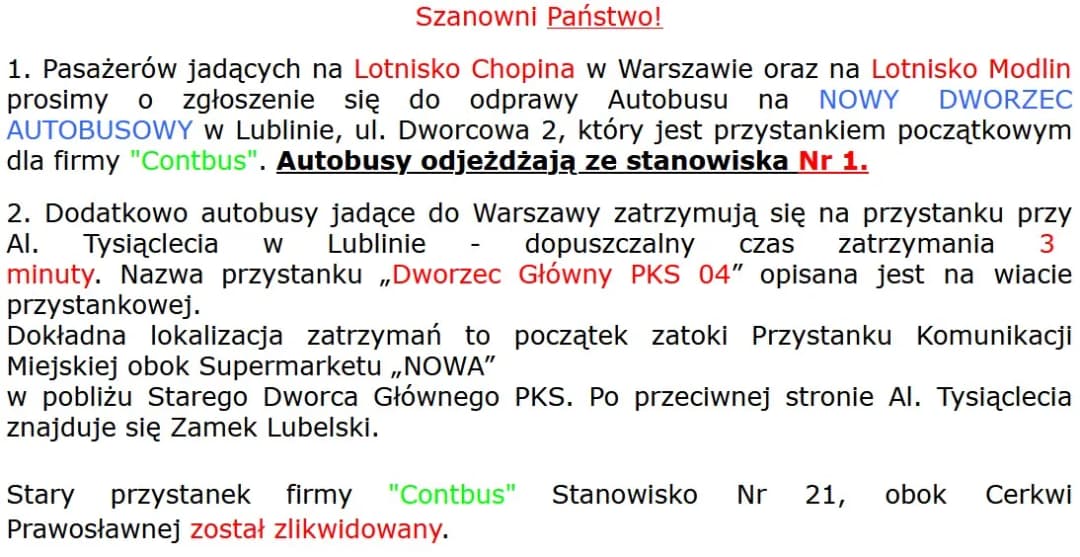 Gdzie się zatrzymuje Contbus Lublin Warszawa? Sprawdź przystanki i lokalizacje